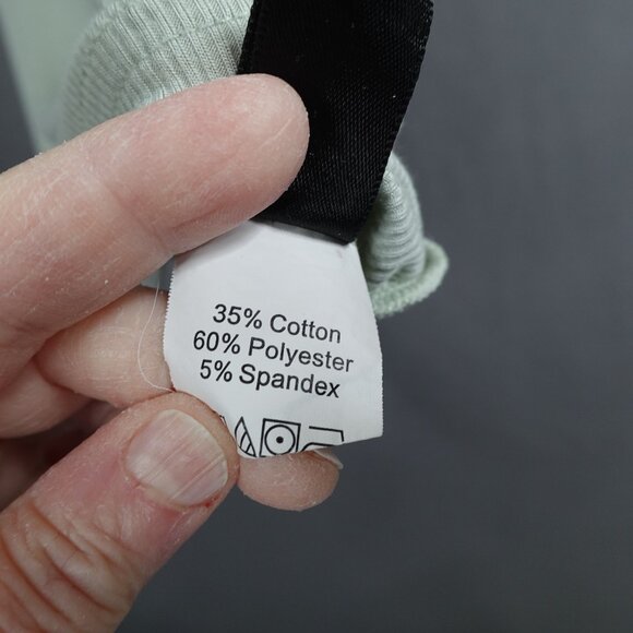 Womens Baby Tee Tank Top Medium Green Cropped Clean Girl Basic Ribbed Y2K Retro - Picture 5 of 9